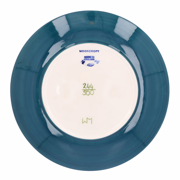 Limited Edition Moorcroft Pottery Peacock Design Plate