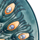 Limited Edition Moorcroft Pottery Peacock Design Plate