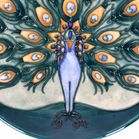 Limited Edition Moorcroft Pottery Peacock Design Plate