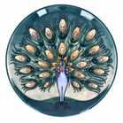 Limited Edition Moorcroft Pottery Peacock Design Plate