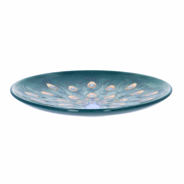 Limited Edition Moorcroft Pottery Peacock Design Plate