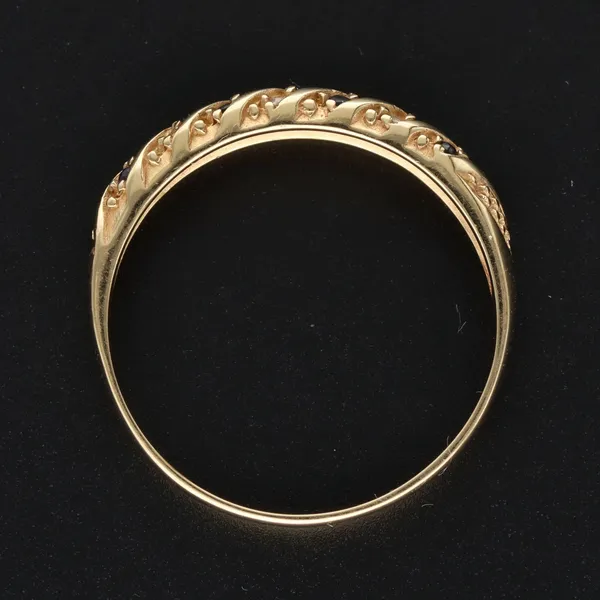 14ct Gold Diamond Sapphire Large Ring