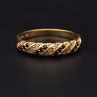 14ct Gold Diamond Sapphire Large Ring