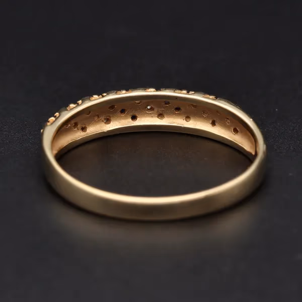 14ct Gold Diamond Sapphire Large Ring