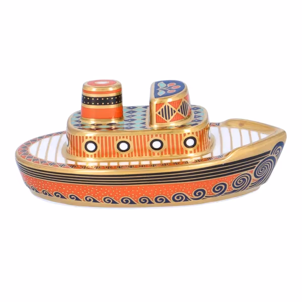 Royal Crown Derby Treasures of Childhood Tug Boat