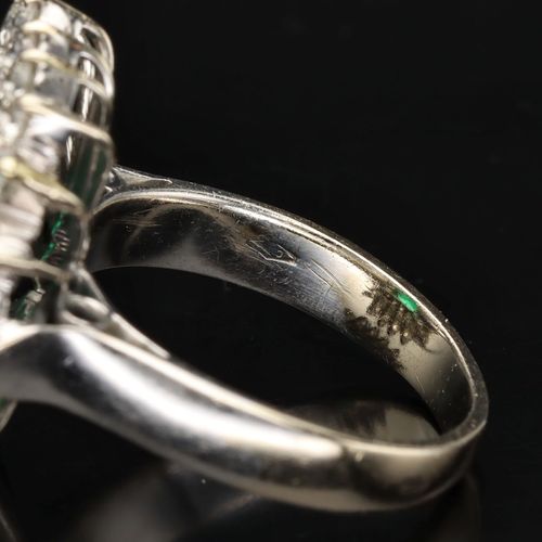 18ct Gold Emerald and Diamond Ring image-4