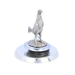 20th Century Solid Silver Car Mascot of a Fighting Cock