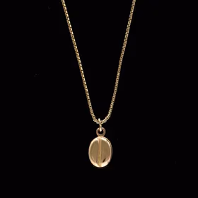 9ct Gold Coffee Bean Pendant