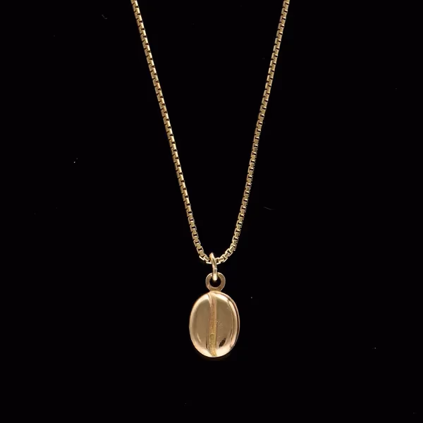 9ct Gold Coffee Bean Pendant