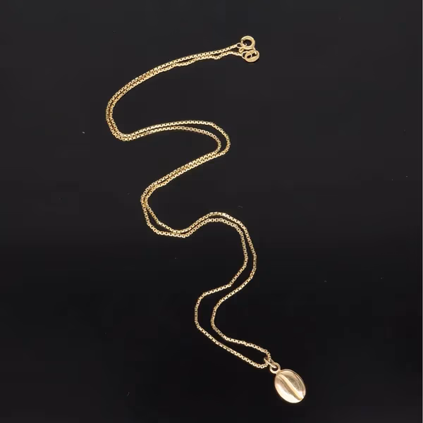 9ct Gold Coffee Bean Pendant