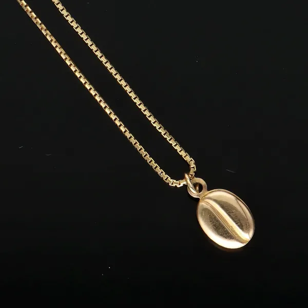 9ct Gold Coffee Bean Pendant