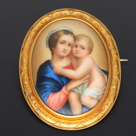 Madonna and Child Brooch