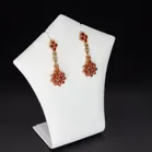 Victorian 9ct Gold Garnet Drop Earrings
