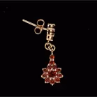 Victorian 9ct Gold Garnet Drop Earrings