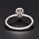 18ct White Gold Pear Cut Diamond Halo Ring