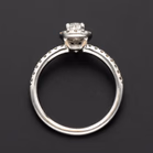 18ct White Gold Pear Cut Diamond Halo Ring