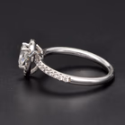 18ct White Gold Pear Cut Diamond Halo Ring