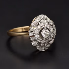 14ct Gold Diamond Cluster Ring