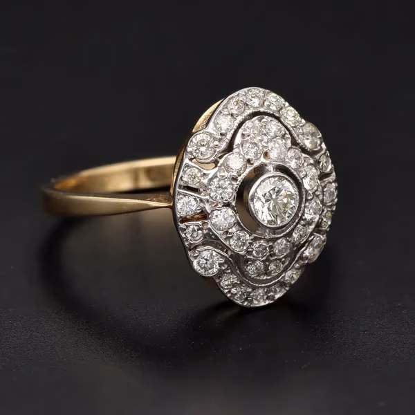 14ct Gold Diamond Cluster Ring