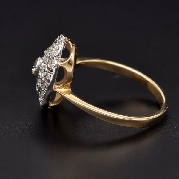 14ct Gold Diamond Cluster Ring