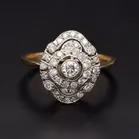 14ct Gold Diamond Cluster Ring