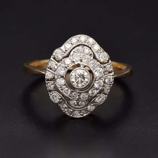 14ct Gold Diamond Cluster Ring