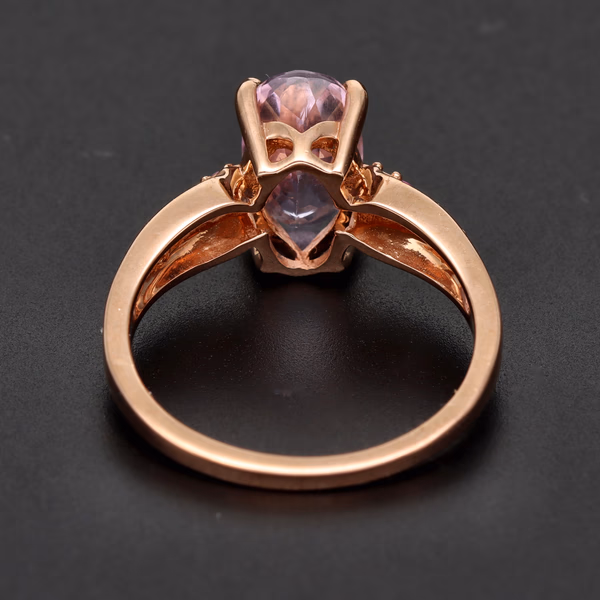 9ct Rose Gold Pink Kunzite & Pink Sapphire Ring
