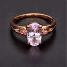 9ct Rose Gold Pink Kunzite & Pink Sapphire Ring