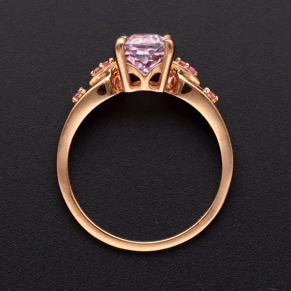 9ct Rose Gold Pink Kunzite & Pink Sapphire Ring
