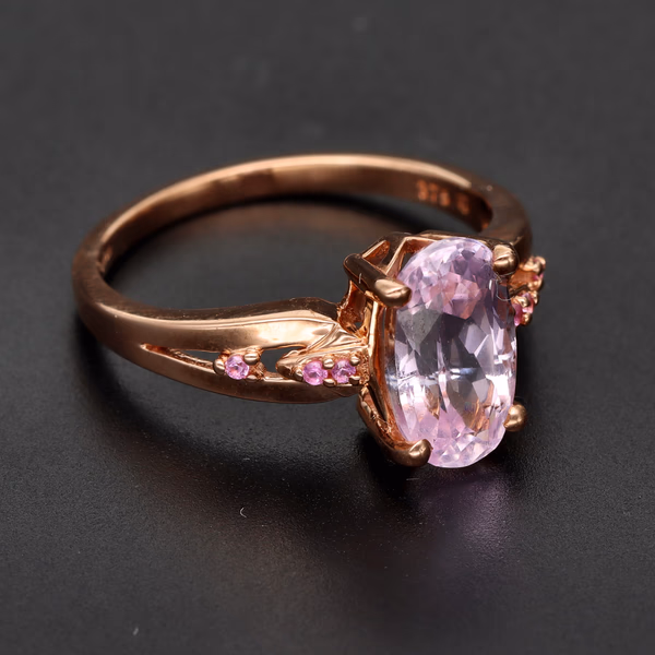 9ct Rose Gold Pink Kunzite & Pink Sapphire Ring