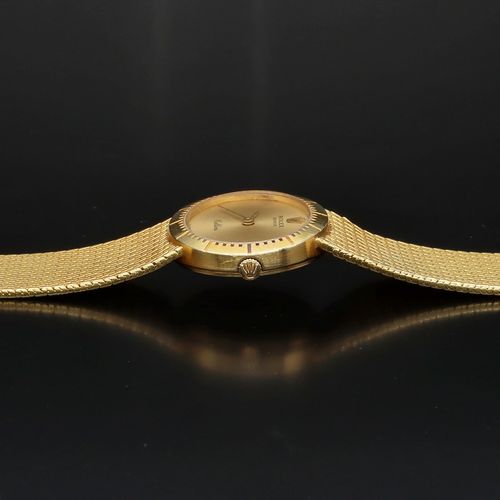 18k Rolex Gold Rolex Cellini Watch image-4