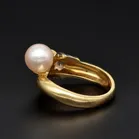 18ct Gold Diamond and Pearl Ring