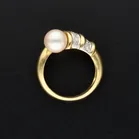18ct Gold Diamond and Pearl Ring