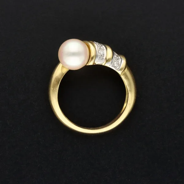 18ct Gold Diamond and Pearl Ring