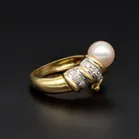 18ct Gold Diamond and Pearl Ring