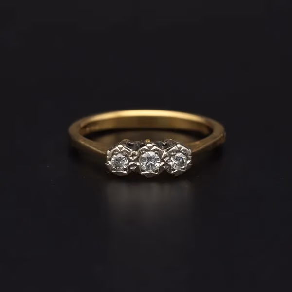 18ct Gold Diamond Ring London 1989