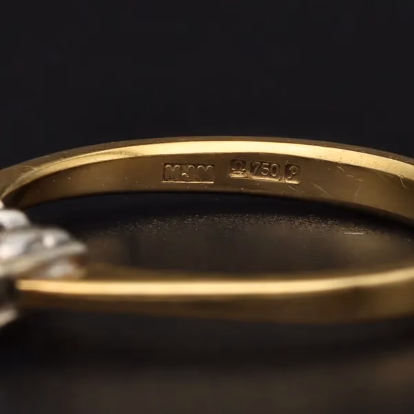 18ct Gold Diamond Ring London 1989