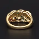 9ct Yellow Gold Diamond, Ruby, Emerald & Sapphire Ring