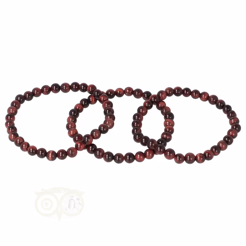 Rode Tijgeroog Armband 6 mm | Edelstenen armbanden kopen |