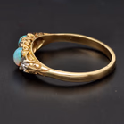 18ct Gold Opal and Diamond Ring