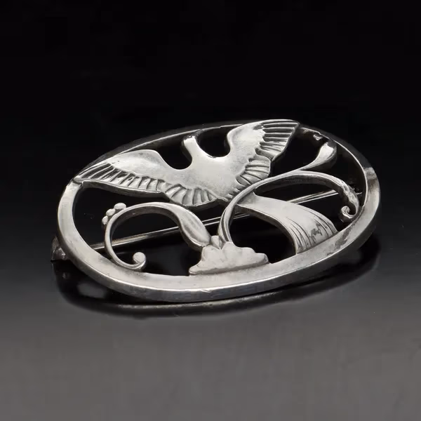 Georg Jensen Silver Brooch Design no. 238