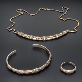 22ct Gold and Silver Jewellery Set