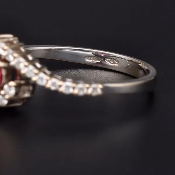 18ct Gold Ruby and Diamond Ring