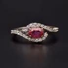 18ct Gold Ruby and Diamond Ring