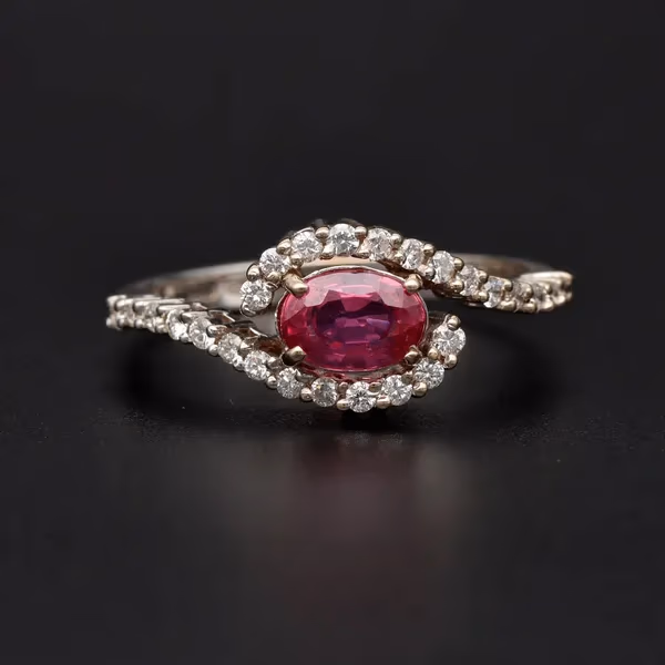 18ct Gold Ruby and Diamond Ring