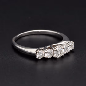 18ct White Gold Diamond Five Stone Ring