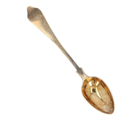 Victorian Scottish Silver Gilt Trefoil Spoon image-3