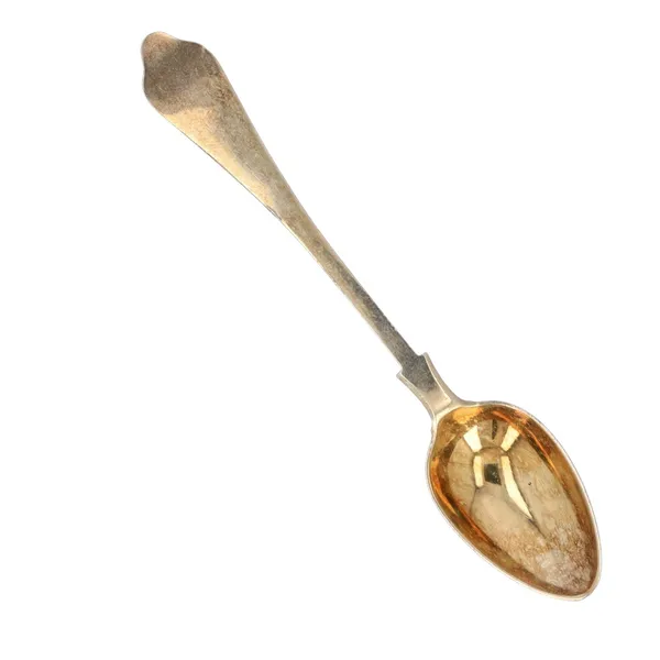 Victorian Scottish Silver Gilt Trefoil Spoon
