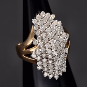 9ct Gold 1.4ct Diamond Statement Ring