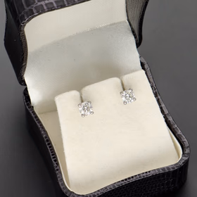 Platinum 0.84ct Diamond Stud Earrings